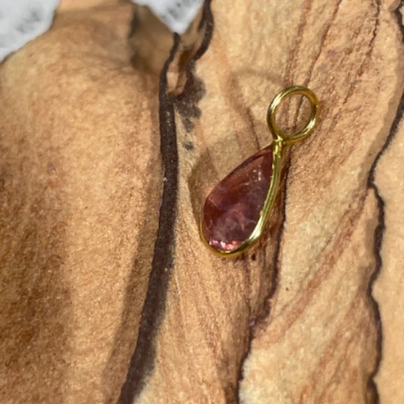 1.7CT Natural Light Cotton Candy Pink Tourmaline Pear Shape in 14K Yellow 14x6mm - Picture 6 of 6